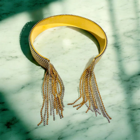 18k gold plated Open bangle bracelet