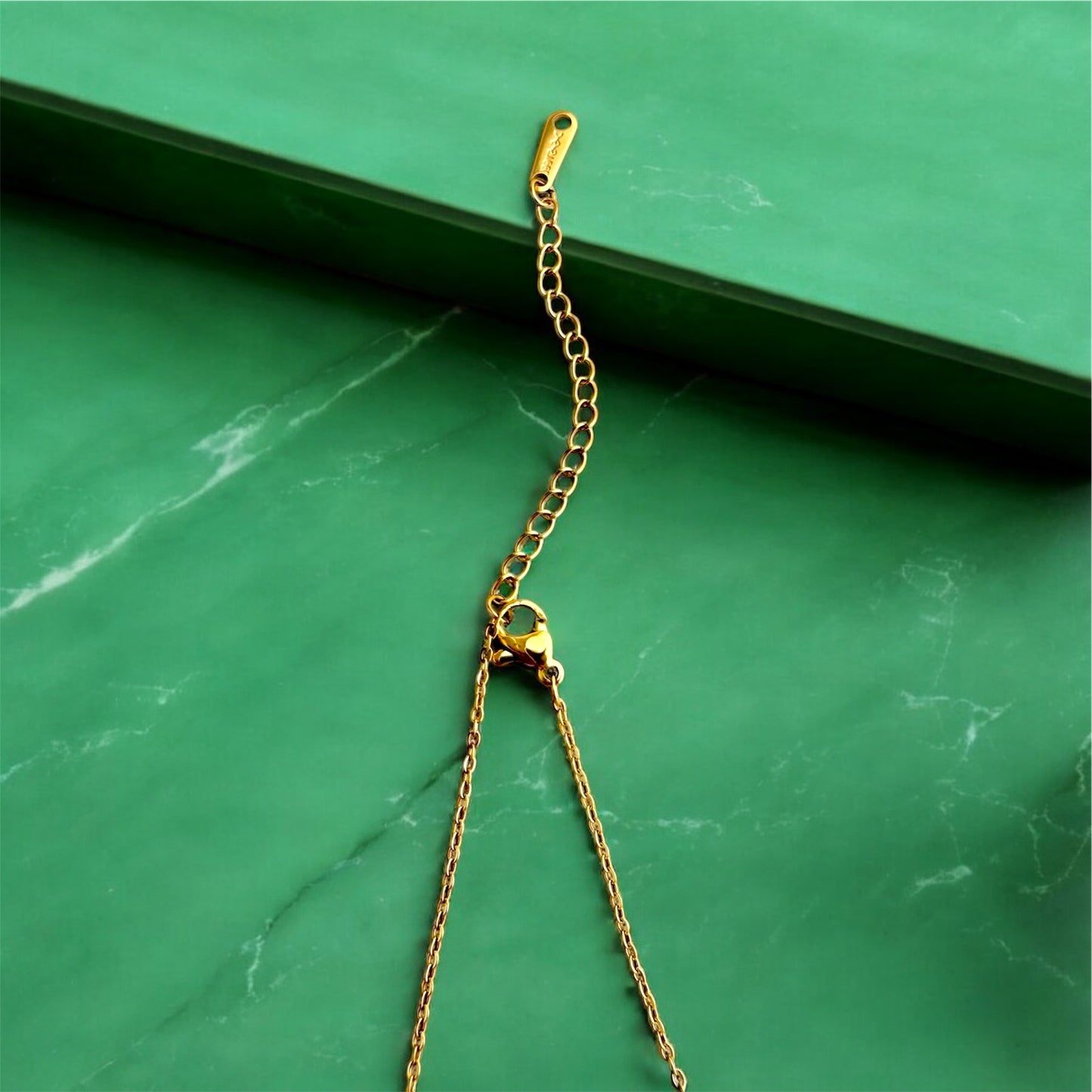 Natural Australian Opal 18k gold plated stainless steel